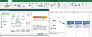 在Excel中使用SmartArt图形工具插入项目符号