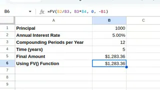 使用FV()计算复利 6 使用FV()计算复利 6