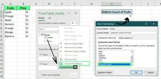 在Excel中使用数据透视表统计唯一值 9