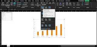 添加误差线前的Excel标准柱形图。 1