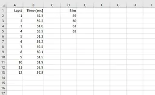 在 Excel 中手动创建组距数组 2