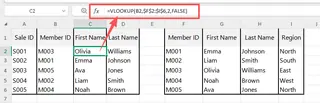 Excel 中的 VLOOKUP 示例
