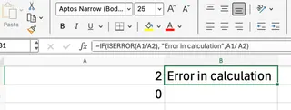 Excel ISERROR与IF函数结合使用 2