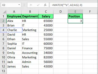 使用通配符查找位置示例7
