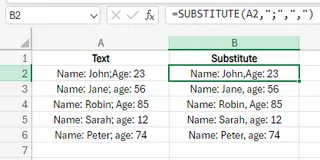 使用替换函数更新旧文本