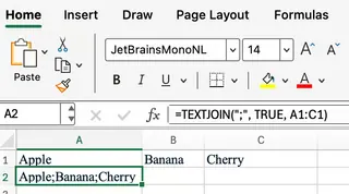 Excel TEXTJOIN 使用分号 2