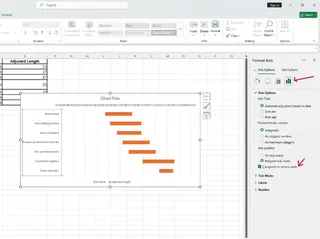 在设置坐标轴格式窗格中，勾选