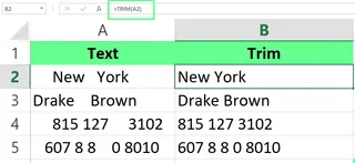 使用TRIM\(\)清除Excel中的多余空格 7