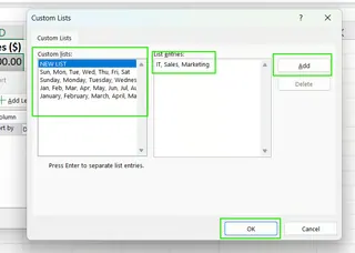 Excel创建自定义排序步骤12