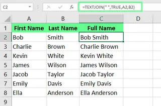 使用TEXTJOIN智能处理分隔符与空白