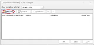如何在条件格式规则管理器中创建新规则。作者供图。4 如何在条件格式规则管理器中创建新规则。作者供图。4