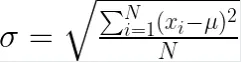 Population standard deviation formula 2
