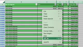 Unhidding all columns at once 8