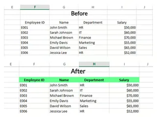 Results of changing the color of the selected range using VBA in Excel 12