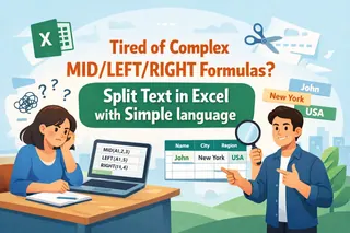 厌倦了复杂的 MID/LEFT/RIGHT 公式？用简单的语言拆分 Excel 文本