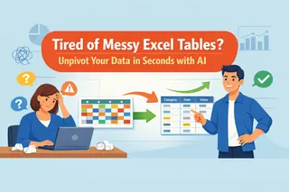 厌倦了混乱的 Excel 表格? 用人工智能秒内取消透视您的数据