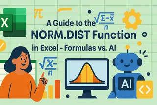 Excel NORM.DIST 函数指南：公式与AI对比