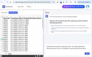 在 匡优Excel.ai 中输入命令