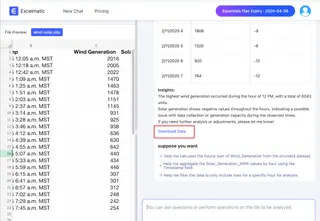 从 匡优Excel.ai 下载数据