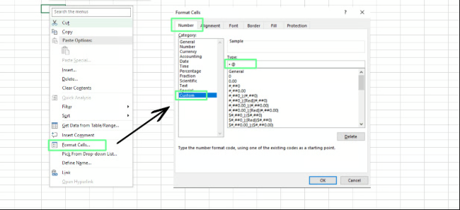 在Excel中使用单元格格式选项添加项目符号