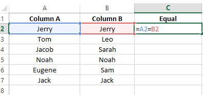 在Excel单元格中输入等号公式1