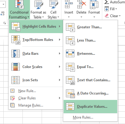 使用Excel高级对比技术高亮重复项7