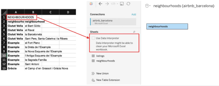 Excel与Tableau使用数据解释器界面截图6