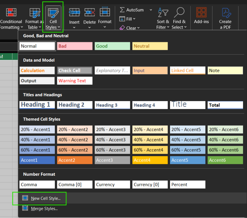 在Excel中定义新单元格样式 6