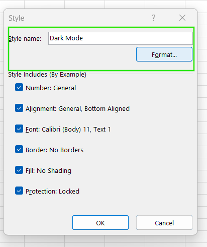 格式化新单元格样式 7