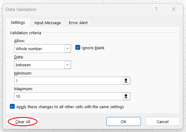 如何在Excel中删除数据验证。8