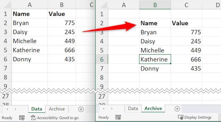 VBA代码编辑器插图,其中包含用于在工作表之间复制数据的脚本。 1
