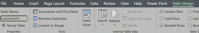 Excel数据模型中的表格设计上下文窗口 15
