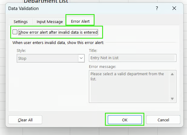 如何在Excel下拉列表中允许其他条目和手动输入21