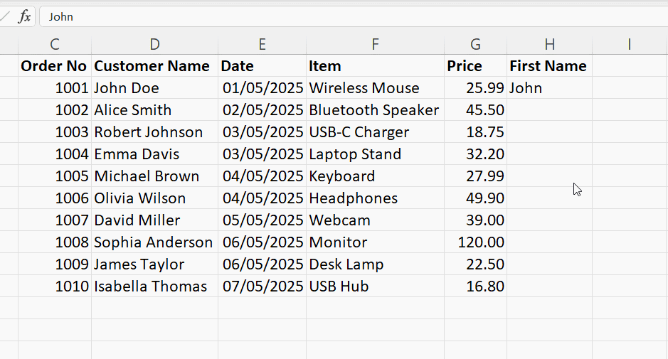 使用Excel快速填充自动填充单元格12