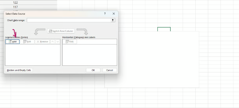 Adding data to an excel line graph 3