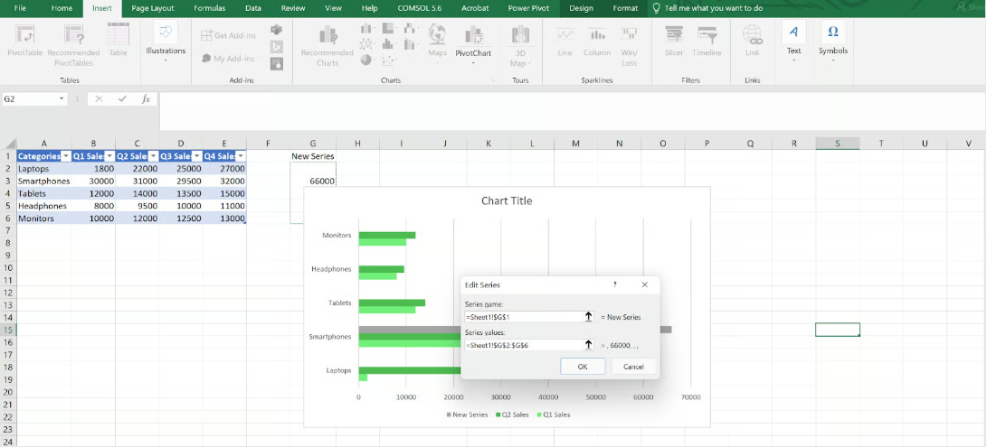 Excel窗格显示系列重叠与分类间距调节滑块 5