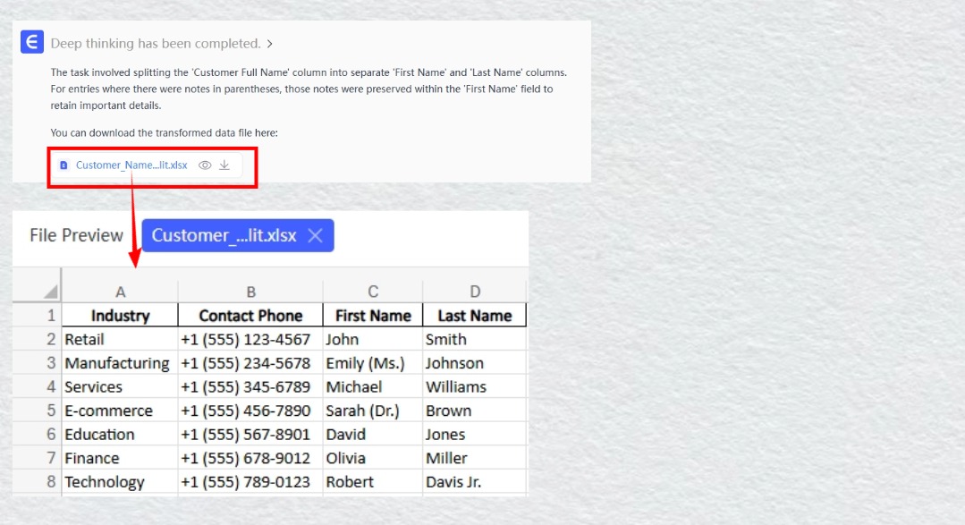 Name Separation Results