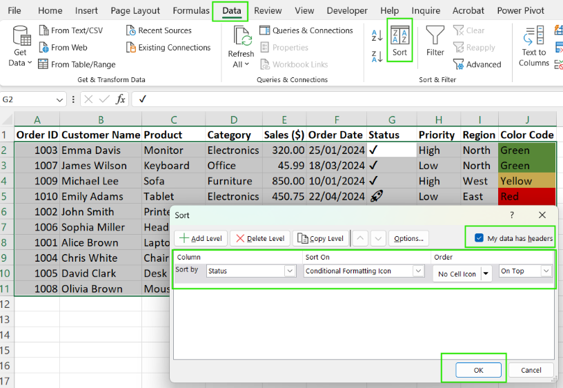 Excel图标排序步骤8