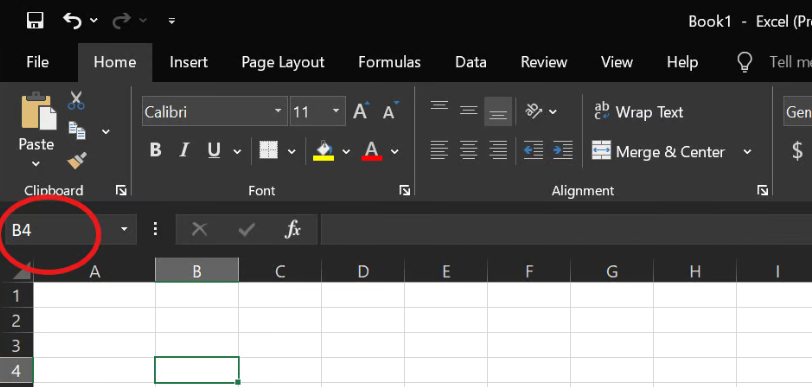 Showing cell reference in Excel 1