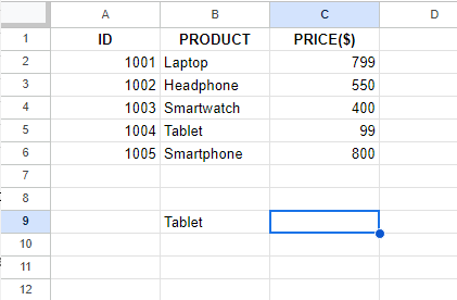 输入要查找价格的值 2