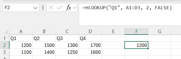 hlookup结果9