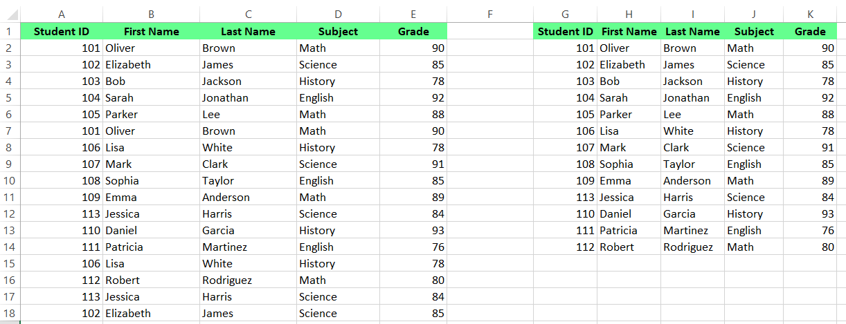 使用高级筛选后的结果 11