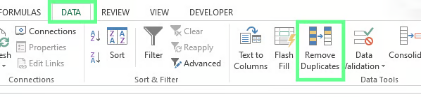 删除重复项按钮 5