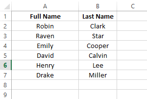 使用 Excel 中的“分列”功能拆分逗号分隔的姓名 8