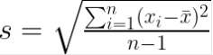 Sample standard deviation equation 3