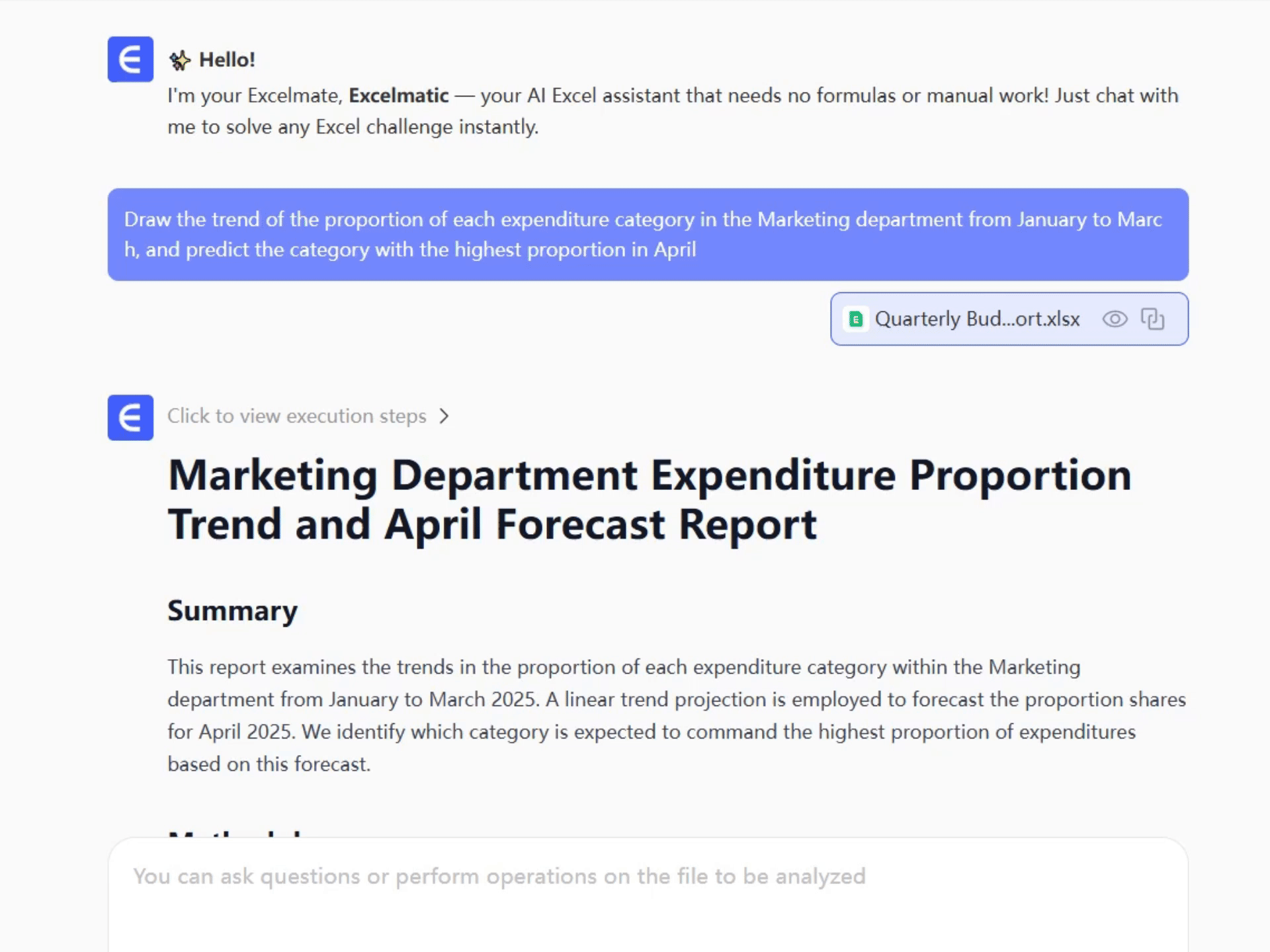 Excelmatic-for-predictive-analytics
