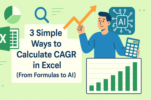 3种在Excel中计算复合年增长率的简易方法（从公式到AI）