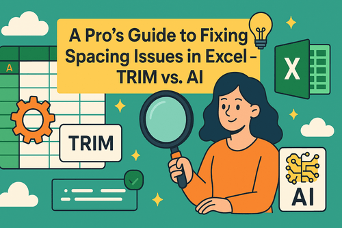 专业人士解决Excel间距问题指南 - TRIM函数与AI对比