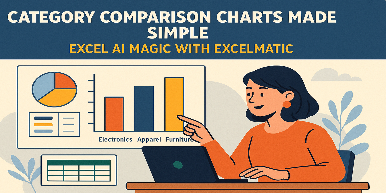 轻松制作类别比较图表：匡优 Excel 的 AI 魔力