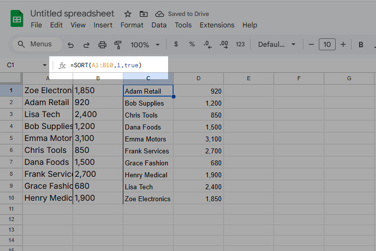 排序函数示意图